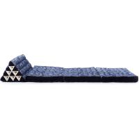 Cómodo Colchón De Suelo con Cojín De Lectura, Futón Japonés, Cama Plegable O Esterilla De Masaje Tailandés, 170 x 53 cm, Azul Claro - details 44