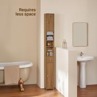 Mueble de Baño Alto Armario de Pilar con 5 Estantes Abiertos 2 Puertas y 1 Cajón - details 32