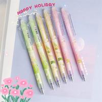 Bolígrafos de Gel borrables de tulipán, bolígrafo neutro para escritura de paisaje, bolígrafos de Gel de estilo coreano Kawaii con borradores, suministros escolares - details 3