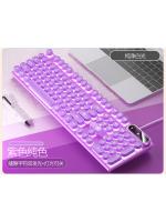 Tallado en plata K600 e-sports sensación mecánica PUBG teclado luminoso con cable punk color a juego accesorios de computadora al por mayor - details 4