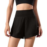 Pantalones cortos deportivos atléticos de cintura alta para mujer, Shorts deportivos de Color sólido para gimnasio, Yoga, entrenamiento, correr, bailar, Golf, tenis, con bolsillo - details 1