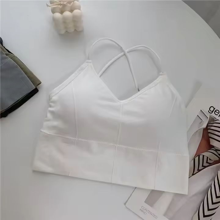 Sujetador deportivo con tiras cruzadas para mujer - 1