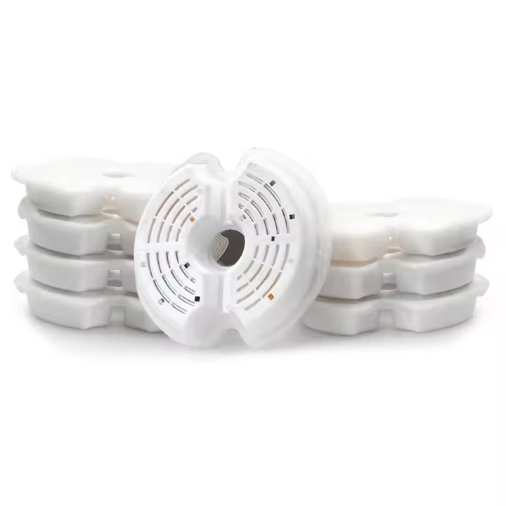 Paquete de 8 filtros para fuente de agua para mascotas, filtro de repuesto para fuente de agua para mascotas de algodón de carbono, filtro con muescas - 1