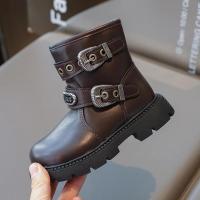 Botas de cuero antideslizantes para niña, zapatos versátiles y elegantes, suela suave, estilo británico, otoño e invierno, 2024 - details 6