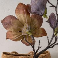 Rama de Magnolia Artificial de lujo, elegante simulación de tacto Real, Magnolia grande hecha a mano, flor falsa realista - details 2