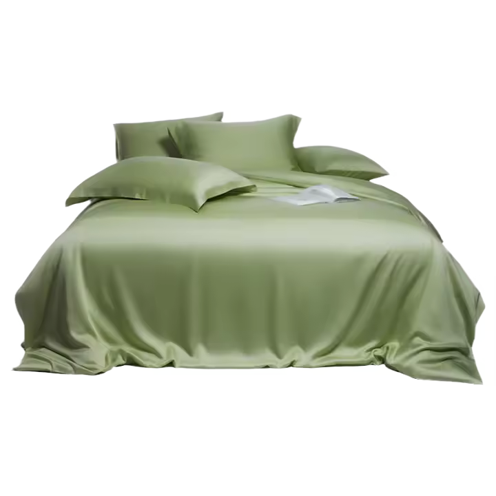 Juego de Ropa de Cama de Algodón Premium Alta Cuenta de Hilos, Color Sólido, Tamaño Rey, Ropa de Cama y Baño - 1