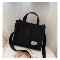 Bolso de lona de pana bolso de mensajero de hombro para mujer versión coreana pequeño bolso cuadrado - details 10