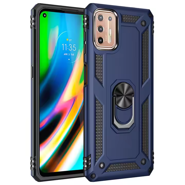 Funda con soporte de anillo para Motorola Plus, Moto G9 Plus - 1