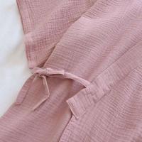 Conjunto de pijama de 2 piezas para pareja japonesa, hilo de algodón fino, pantalones cortos de manga corta, kimono para hombre y mujer, decoración del hogar - details 13
