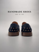 Mocasines de alta gama, cuero genuino, piel de vaca de primera capa, zapatos de moda hechos a mano con un pedal. - details 22