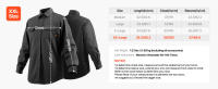 Chaqueta de soldadura resistente a las llamas SucceBuy - XXL, 7 oz. FR Algodón, Chaqueta de Seguridad Resistente al Calor Lavable a Máquina con Cuello - details 6