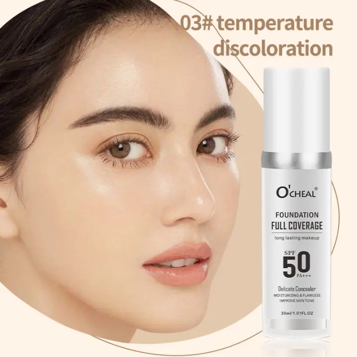 O'CHEAL 50PA +++ crema de base líquida cobertura duradera maquillaje corrector hidratante tono de piel brillante crema de belleza hidratante - 1