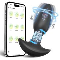 Leten 360° °   Juguetes sexuales con vibración rotatoria para hombres, masajeador de próstata con vibración, juguete sexual anal con aplicación para hombres - details 3
