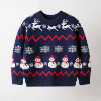 Suéter informal tejido con estampado de renos para niños y niñas, suéteres de árbol de Navidad, ropa cálida para bebés, Año Nuevo - details 7