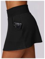 Falda de Tenis de cintura alta Retro Simple a la moda, falda de Tenis deportiva para Yoga con bolsillo, pantalones forrados antibrillo, falda de Tenis para mujer - details 6