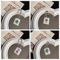 Mini llavero tradicional de Mahjong, llavero de Mahjong bonito de la suerte, colgante de estilo chino de resina verde, regalo de cumpleaños - details 1