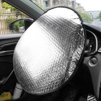 Cubierta de parasol para volante, protector solar Anti-UV fácil de instalar, suministros para coche, uso conveniente para ahorrar espacio - details 6