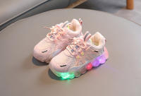 Zapatillas de malla con luces LED para niños y niñas, zapatos deportivos con Velcro, zapatillas luminosas para correr - details 5