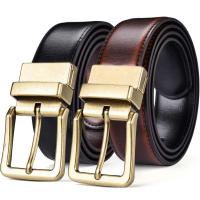 Cinturones de cuero reversibles para hombre, cinturón con hebilla giratoria de estilo antiguo estable informal 2 en 1 - details 17