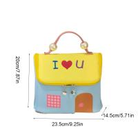 Estuche cuadrado para cosméticos para casa pequeña, bolsa de maquillaje de mano impermeable con forma de casa, bolsa de almacenamiento portátil Oxford con cremallera para niña - details 0