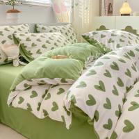 Conjunto de Cama Floral Retro Coreano Sábanas de Algodón Lavado 100%, Funda de Edredón Suave, Funda de Almohada - details 10