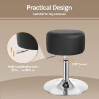 Taburete de Maquillaje Redondo Pequeño Giratorio de Altura Ajustable Taburete Bar Bajo PU para Tocador, Dormitorio, Oficina en Casa y Salón Blanco, BH14ws-1 - details 30