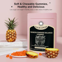 Gomitas de equilibrio femenino - para la salud y el bienestar de las mujeres - Apoyo inmunológico - Vegano, sin gluten y halal - Piña hawaiana - 60 gomitas - details 1