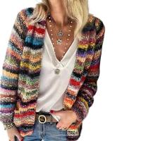 Suéteres de punto de moda para mujer, cárdigan con estampado informal, abrigos - details 0