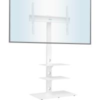 Soporte de TV con Base Ajustable Vidrio Templado de 3 Niveles Para Pantallas LED OLED LCD Plasma de 30 a 70 Pulgadas Max VESA 600x400 mm Blanco - details 0