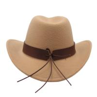 Gorro de Cowboy Estilo Occidental Gorro de Jazz para Mujeres Hombres y Niños Estilo Étnico con Borla Rolada Gorro de Felt - details 6