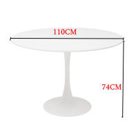 Mesa redonda blanca de 110CM para cocina, comedor, sala de estar, muebles de estilo nórdico moderno, mesa pequeña para balcón - details 2