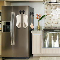 Ganchos Magnéticos Fuertes Colgado de Puerta Delantera Negra Organizador de llaves para Cocina y Nevera Soporte de 11lb - details 8