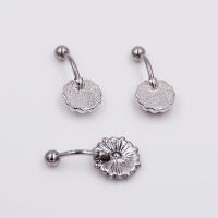 Piercing de ópalo falso Chapado en titanio para el Ombligo, joyería corporal de acero, 14G, 1 unidad - details 2