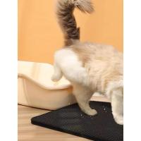 COTTECOTA-Tapete de arena para gatos 40x50 cm Alfombrilla Lavable Mantel de arena para gatos Diseño de panal de abeja bonito tapete impermeable fácil de limpiar, mantel individual para alimentos y agua, lavable para gatos, Tapete para gatos antideslizante - details 7