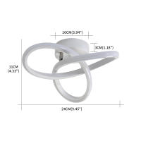 2PCS LED Lámpara de Techo Moderna 22W GOECO, Aluminio Blanco, 6500K Luz Blanca Fría, Iluminación Interior Nórdica para Sala de estar, Dormitorio, Comedor, 25*25*10 CM - details 0