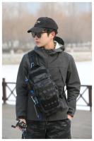 Mochila táctica de camuflaje para exteriores, impermeable, para pesca, deportes, riñonera para hombre y mujer, senderismo, Camping, viajes, montar, bolsas cruzadas - details 20