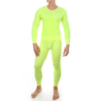 Calzoncillos largos masculinos Ropa interior térmica para hombre Ropa de dormir Ice Silk Lounge Tight Camiseta interior de manga larga Conjunto de pantalones - details 12