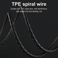 Auriculares con cable de graves pesados ​​HIFI, auriculares intrauditivos AUX de 3,5mm para videojuegos, auriculares de música dinámica, auriculares estéreo con cancelación de ruido y micrófono - details 9