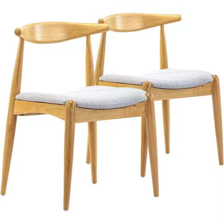 Pack 2 sillas, Madera Maciza, 52,5 cm (Largo) 50 cm (Profundo) 74,5 cm (Alto) - 1