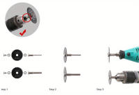 Corte de Madera con Mini Sierra Circular HSS de Alta Velocidad para Dremel Fordom Herramienta Rotativa con Juego de Ruedas de Cortadores de Plástico y Metal Suave de 1/8" y 1/4" - details 2