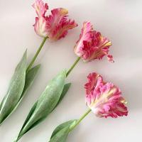 3D elegante para el hogar, fiesta, boda flor de seda regalo de novia loro Artificial tulipán flor falsa ramo de boda Decoración de mesa - details 3
