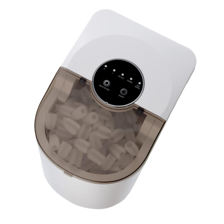 Máquina de Hielo de Sobremesa SucceBuy, Produce 7 Cubos en 6 Minutos, Capacidad Diaria de 11.8 kg, Máquina de Hielo Portátil con Función de Autolimpieza, Incluye Pala para Hielo, Ofrece Dos Tamaños de Hielo en Forma de Bala para el Hogar, Cocina, Oficina,