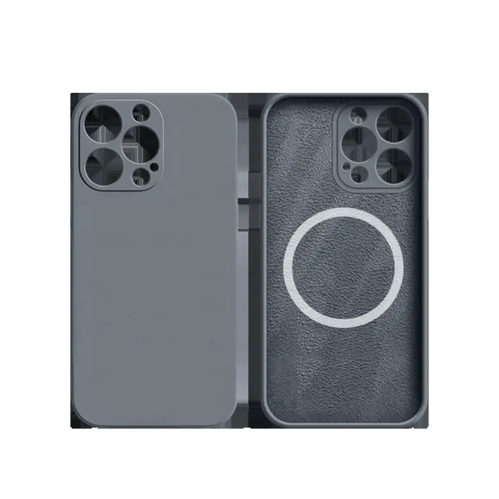 Silicona líquida mejorada para fundas de teléfono Magsafe para iPhone 15 14 11 13 12 Pro Max Plus funda de carga inalámbrica funda suave magnética - 1