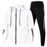 2025 Moda casual deportes hombres cremallera sudadera con capucha y pantalones de chándal de dos piezas hombres deportes jumper jogging traje barato - details 5
