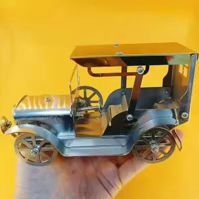 Modelos clásicos Retro de aleación de acero inoxidable, decoraciones para ventanas de sala de estar, modelos de coches antiguos artesanales - 1