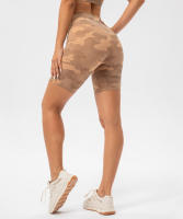 SHINBENE Pantalones Cortos de Deportista de Nylon Impresión Camo Cintura Alta Sin Costuras - details 9