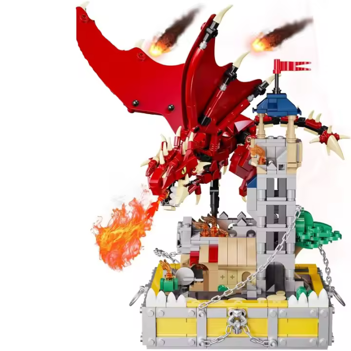 Juegos de Construcción de Dragones y Tesoros Kit de Torre de Guardia con Dados - 1