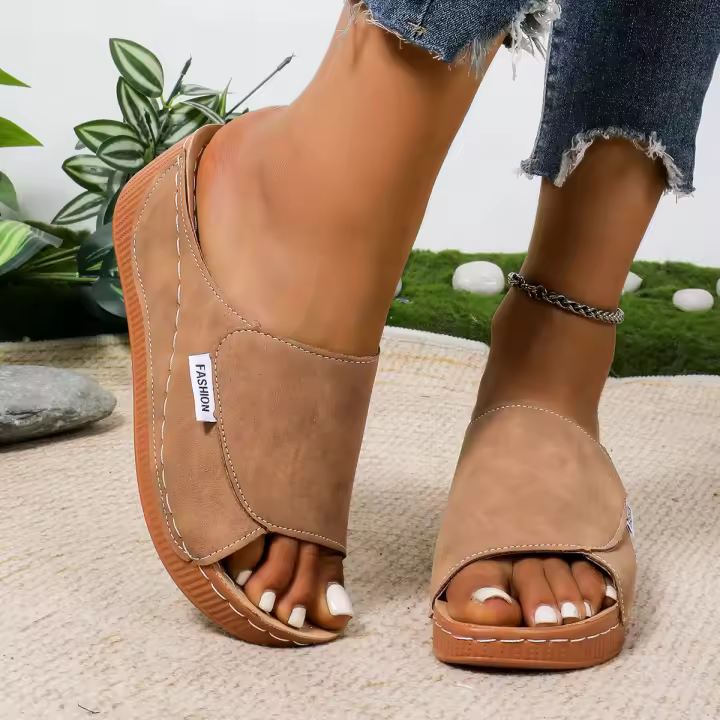 Sandalias de Verano Zapatos de Pisa de Plataforma para Mujeres Zapatillas de Playa - 1