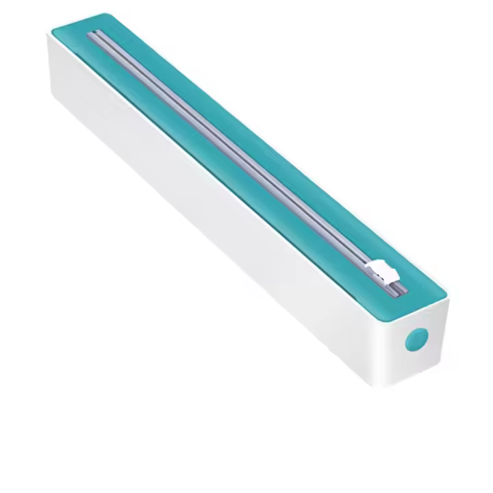Dispensador magnético de envoltura de película adhesiva recargable con cortador deslizante, dispensador de envoltura, máquina cortadora de papel de plástico, embalaje - 1