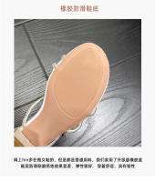Sandalias de tacón alto con Cabeza redonda, diamante, arco nuevas, estilo, pequeño, tamaño grande, grueso, 41-43 - details 8